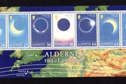 1999 Alderney Total Eclipse of the Sun on August 11 Commemorative Stamps Miniature Sheet Mint Never Hinged (MNH)