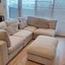 Corner sofa (either corner) with storage ottoman. Image 3