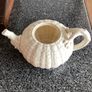 Belleek First Black Mark Teapot Coral Handle Pristine Base Image 4