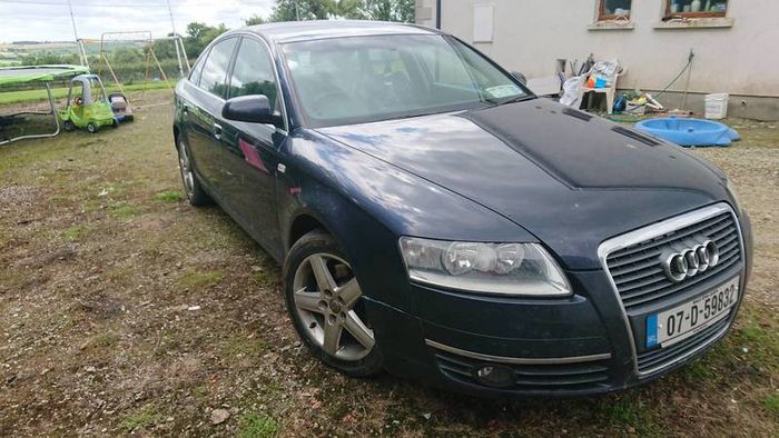 Audi a6 c6 front bumper fog grills lamps spotlights middle grill  wings mirrors sline suspension parts breaking 2.0tdi a4 a6