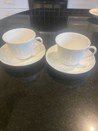 Wedgwood strawberry and vine cups and saucers