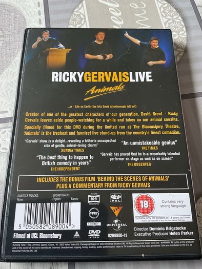 Ricky Gervais Live DVD's