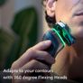 Philips Shaver Series 9000 - Wet and Dry Electric Shaver for Men in Chrome Silver with Lift and Cut, SkinIQ Technology, Pop-up Beard Trimmer, Charging Stand and Travel Case Image 5