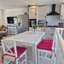 White Wooden Table, Bench, Chairs Image 2