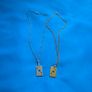 Stainless Steel Ace of Spades Pendant Necklace - Silver & Gold Image 2