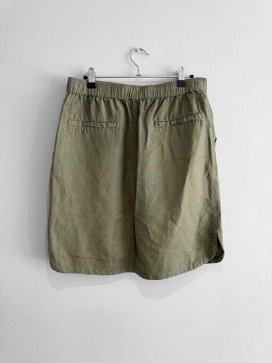 Pre Owned Dunnes Stores Khaki Linen Blend Skirt