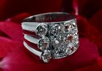 Stunning Art Deco 1930s Platinum 3.1ct Diamond Tank Ring