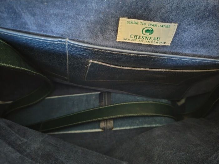 Large Vintage Chesneau Leather Satchel Briefcase
