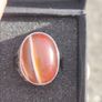 Vintage Large Agate Sterling Silver Ring Image 3