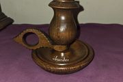 Lourdes Wooden Candlestick holder