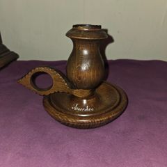 Lourdes Wooden Candlestick holder
