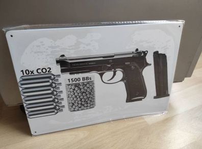 Wall Tin Sign Beretta M92