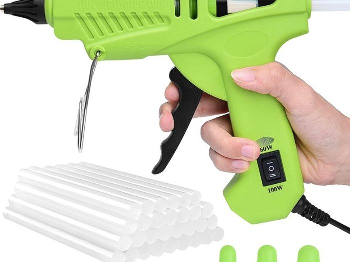 Hot Glue Gun Dual Power - 60/100W Large Size with Power Off Switch High Temp Heavy Duty Melt Glue Gun Rapid Preheating with 30pcs Glue Sticks(11x150mm) for DIY Arts Craft Home Repairs Wood Glass (FREE POSTAGE)