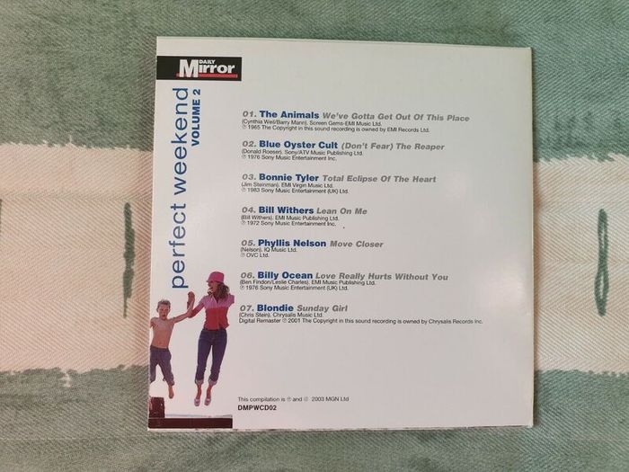 Perfect Weekend CD album Blondie Bonnie Tyler Cyndi Lauper The Beach Boys