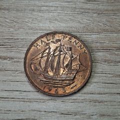 Great Britain UK 1965 Half Penny Elizabeth II Coin - free standard postage