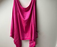 Cashmere Silk Large Fuchsia Shawl