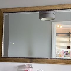 Large golden mirror