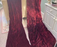 Red velvet curtains