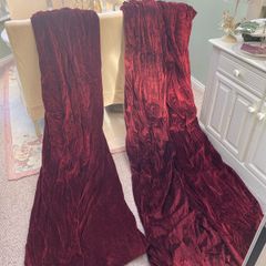 Red velvet curtains