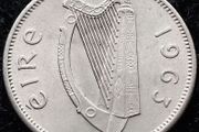 [#376] - Ireland 1963 | Irish 6p | Six Pence | Wolfhound | KM.13a | High Grade