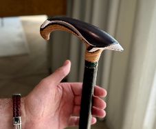 Unique Handmade Walking Stick, Whale Dolphin Handle, Never Used