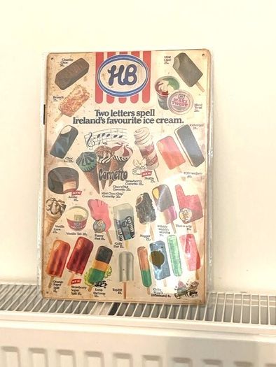 HB Ice Cream Tin Sign