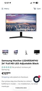 Monitor - 24" Samsung great condition (2 available)
