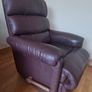 Wine leather lazboy Armchair and 2 seater Image 6