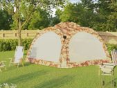 Party Tent with LED and 4 Sidewalls  Camouflage
