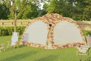 Party Tent with LED and 4 Sidewalls  Camouflage