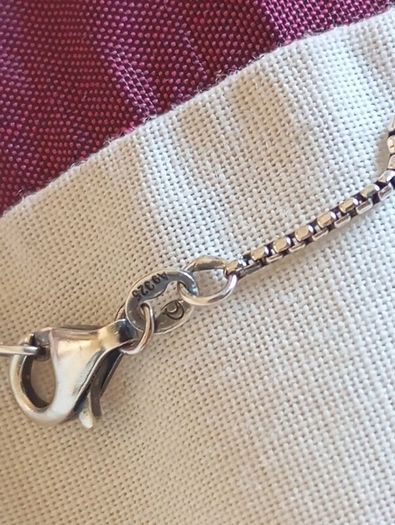 sterling Silver cz cross on sterling silver chain