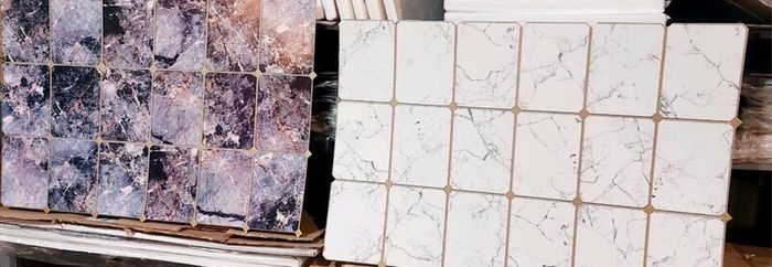 Pebble, stone, brick, tile Effect 3D PVC  Wall panel
