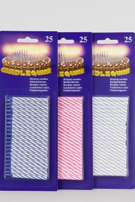 Birthday candles in sets of 25. 1900 packs resale opportunity.