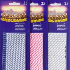 Birthday candles in sets of 25. 1900 packs resale opportunity.