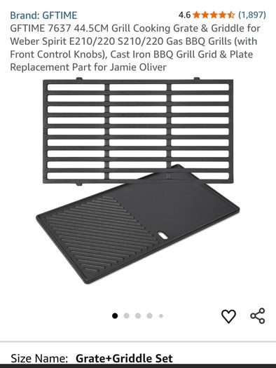 New Grate & Griddle (Weber Spirit compatible) Bbq