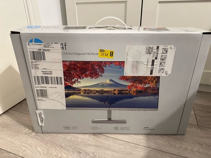 HP FHD Monitor, HDMI, Black Head, Silver Stand, 24-Inch