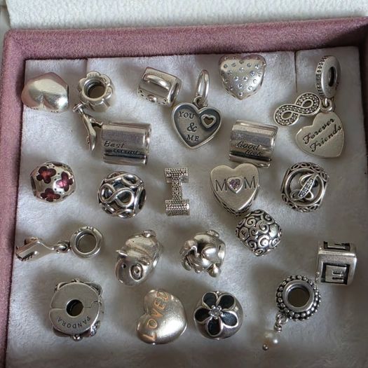 Genuine Pandora charms/clips 10e each all in good condition