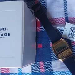 Casio Vintage Digital Resin Strap Quartz A100WEFG-9A Unisex Watch