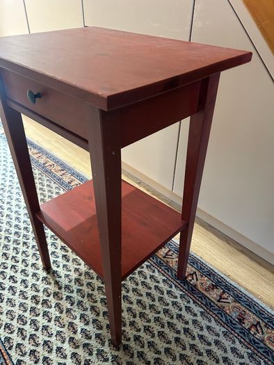 Ikea bedside table red HEMNES