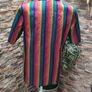 Rainbow striped shirt sleeve festival blazer uk12 Image 2
