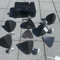 6x Bang Olufsen BeoLab 4 speakers with Yamaha AV Receiver RX-V775