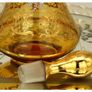Vintage Venetian Murano Amber Glass Decanter Set Image 6