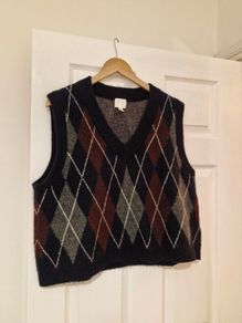 Jacquard knitted vest H&M XL