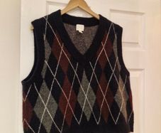 Jacquard knitted vest H&M XL