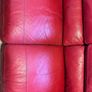 Red Leather 2 Seater Couch Image 5