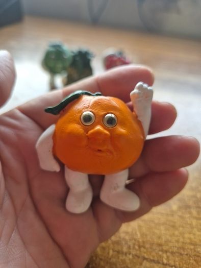 Tiny Fruit People Rare Find Vintage 6x Ceramic Figurines