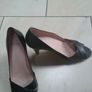 Black Office leather heels size 5 Image 2