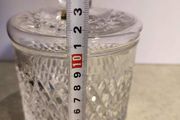 CAVAN Crystal Canister, Glass, biscuit jar, tobacco jar, Crystal candy dish, crystal, glass container, Glass Canister with Lid. No27