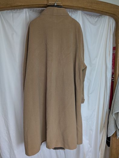 Camel Wool Blend Long Swing Coat  Size Approx UK 20 to 22
