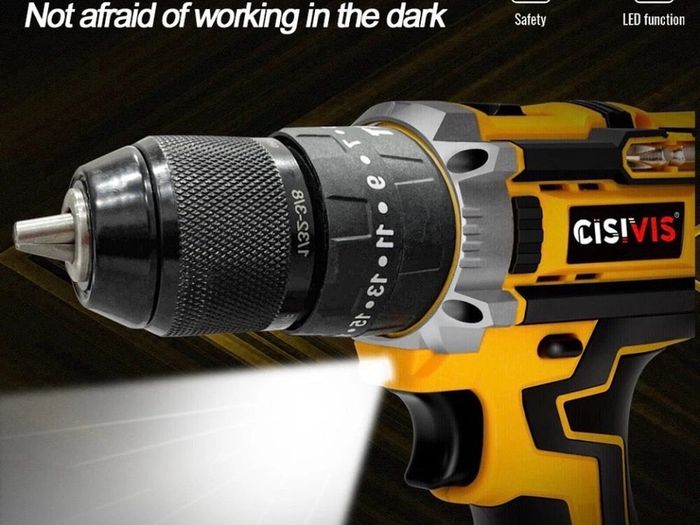 NEW 21V Cordless Drill Combi Screwdriver Set with 2 Batteries